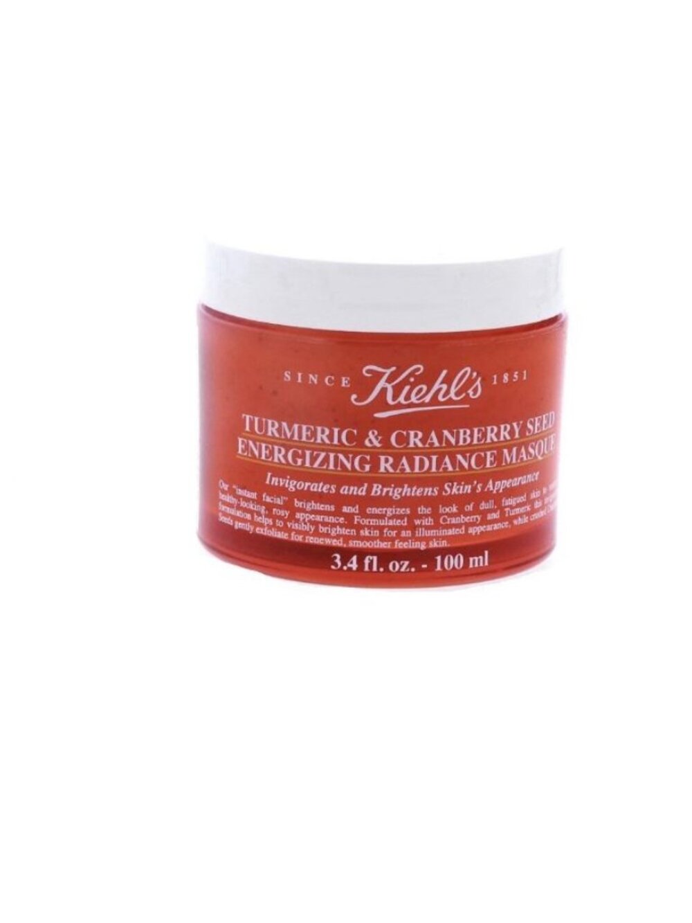 Kiehl's Turmeric & Cranberry Seed Energizing Radiance Mask, 3.4 oz. New